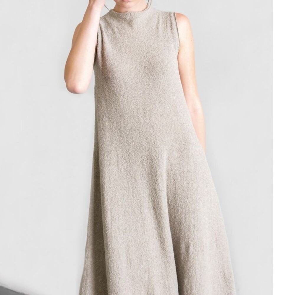 Lauren Manoogian Cotton Bouclé Shell Dress Size 1 Small Pumice Taupe NWT $530 - Picture 14 of 16